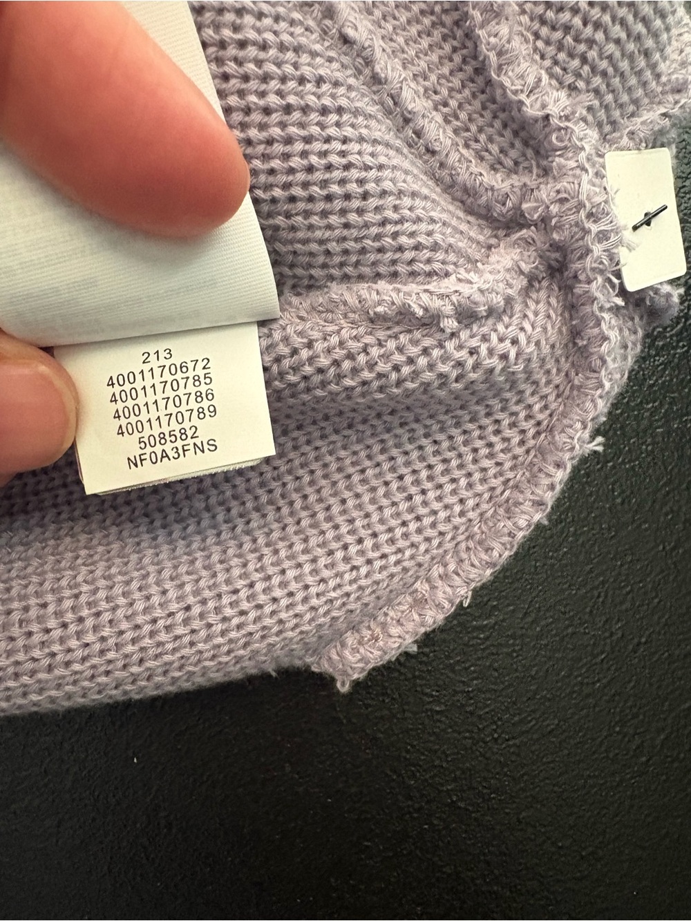 NWT-The North Face Light Gray Knit Beanie - Picture 6 of 9